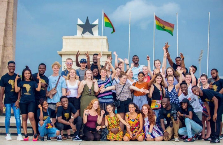 International volunteers executing projects in Ghana